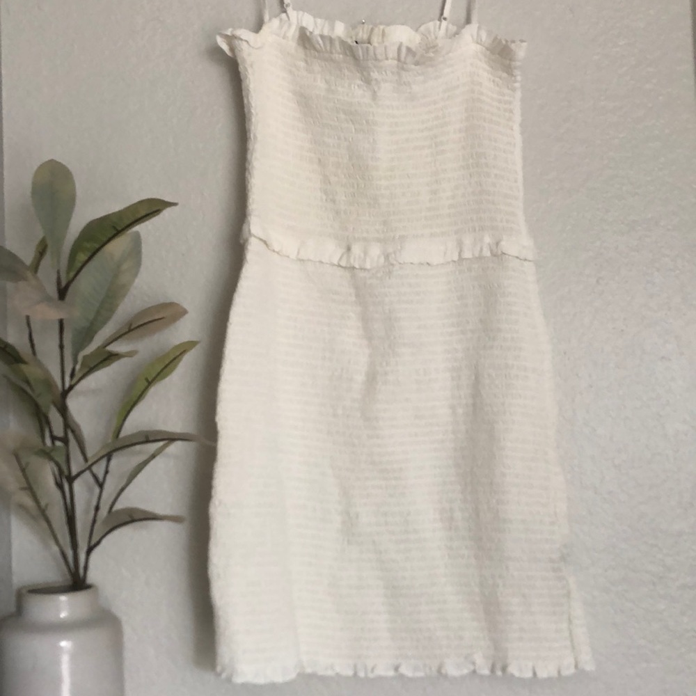 White AFRM dress.
